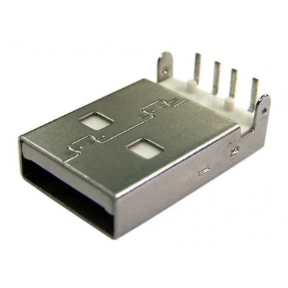 CONECTOR USB MACHO TIPO A (90º - PCB) - Verso