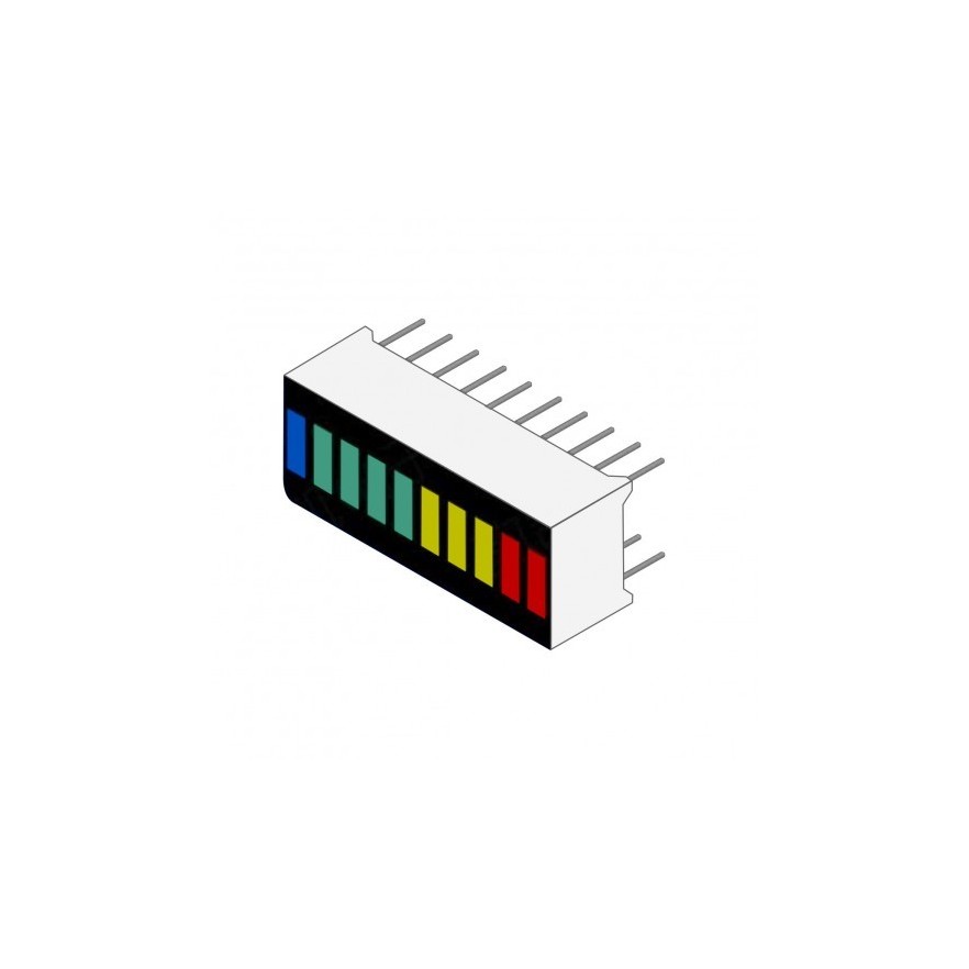 Barra Gráfica de LEDs - 10 Segmentos e 4 cores