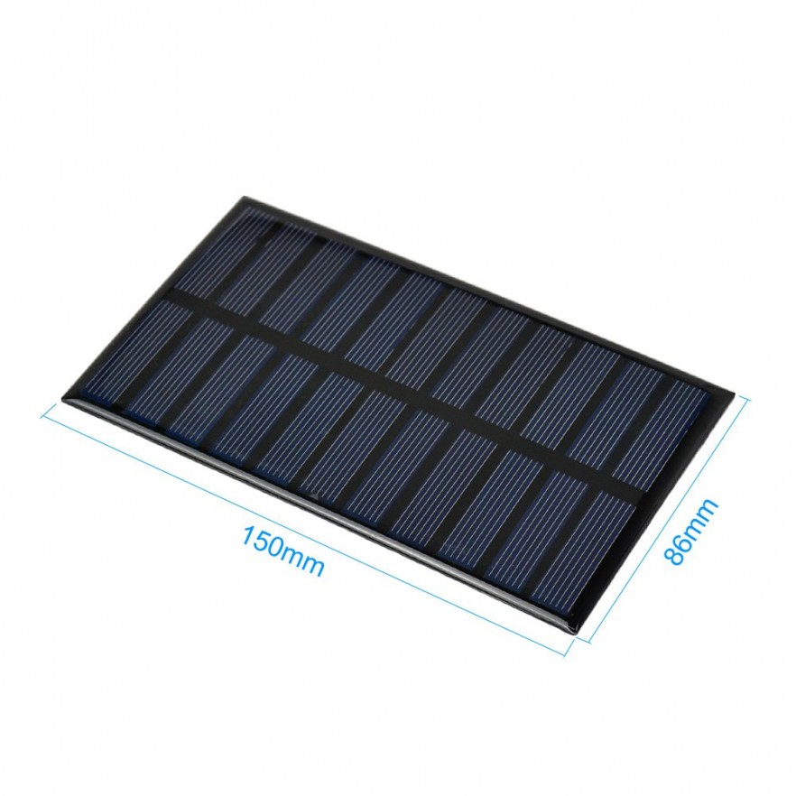 Mini Painel Solar Fotovoltaico 5,5V 1,6W (150x86mm)