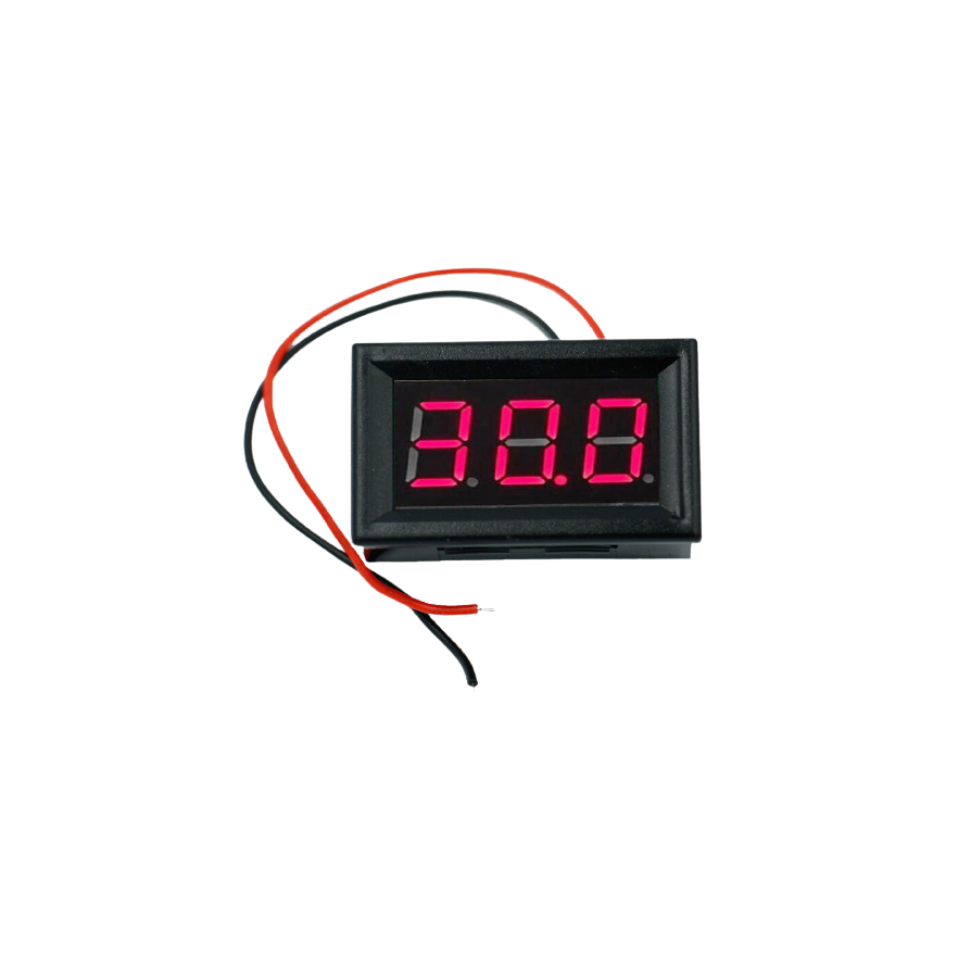 Mini Voltímetro Digital com 3 Dígitos de 0,56" (DC)