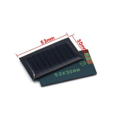 Mini Painel Solar Fotovoltaico 5,0V 0,2W (53x30mm)