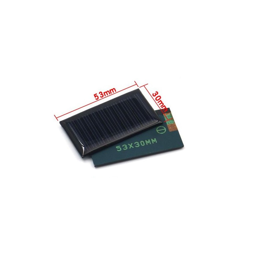 Mini Painel Solar Fotovoltaico 5,0V 0,2W (53x30mm)